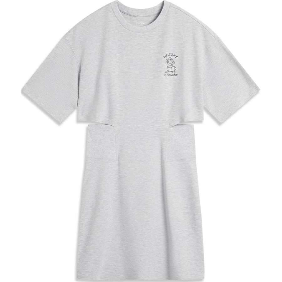 Li-Ning Li Ning Sports Life Collection Short Sleeved Dress Women's Heather Gray