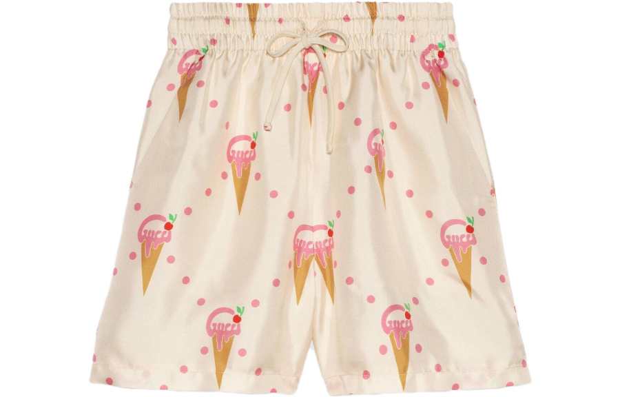 GUCCI SS23 Casual Shorts Women's Ivory White