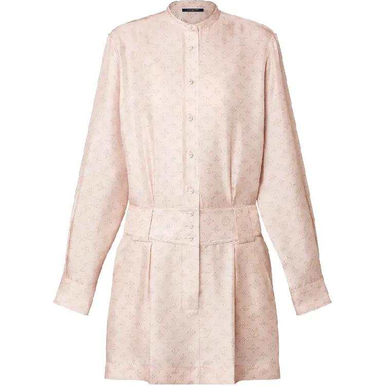 LOUIS VUITTON FLIGHT MODE SS24 Long Sleeved Dress Women's Pink