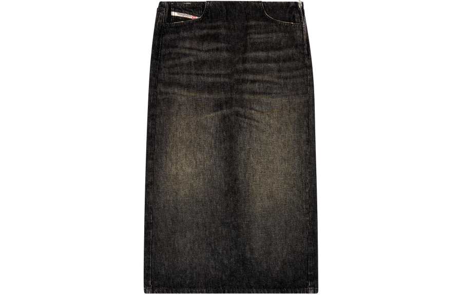 DIESEL Denim Long Skirt Women's Black