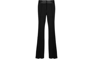 Helmut Lang satin-trimmed bootcut trousers