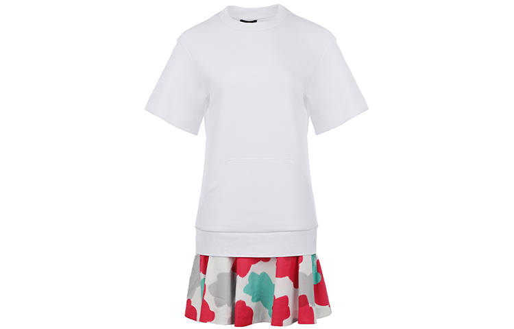 EMPORIO ARMANI SS22 Short Sleeved Dress Women's White