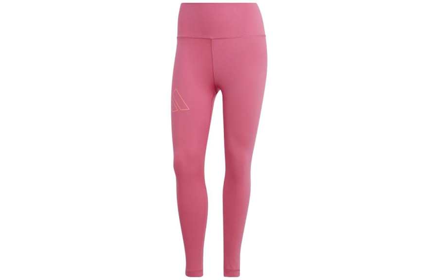 Adidas Adidas Optime Knitted Sweatpants Women's Pink Moderate Slim Fit Pants