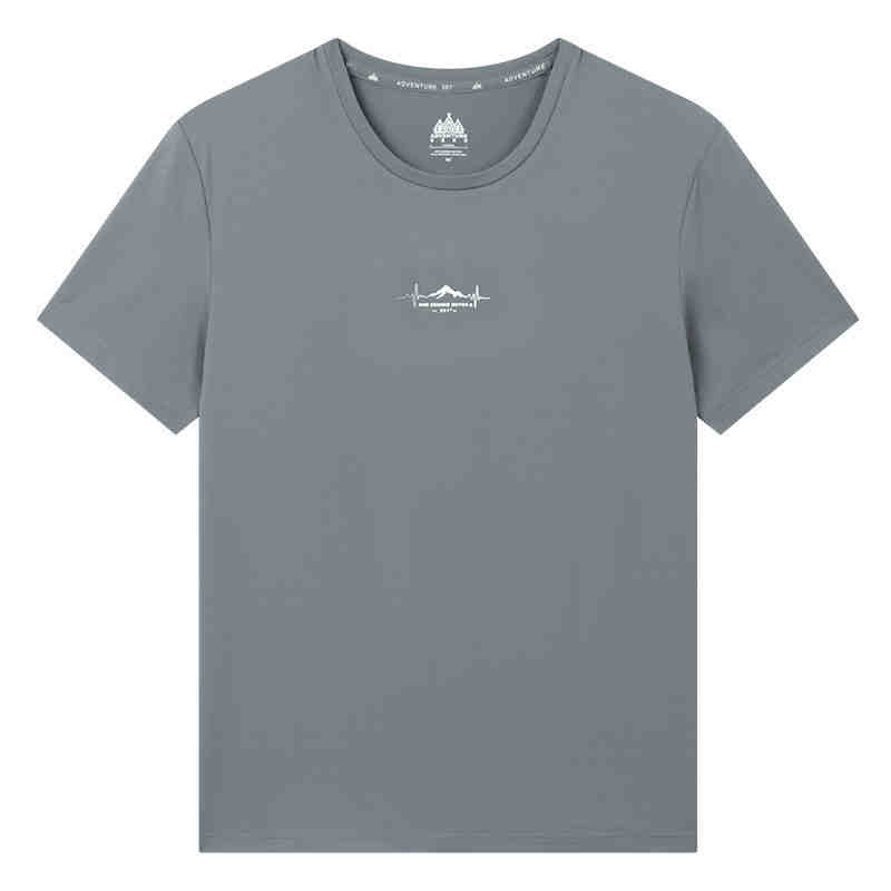 361° T Shirts Men's Iron Gray Crew Neck Thin Straight Fit