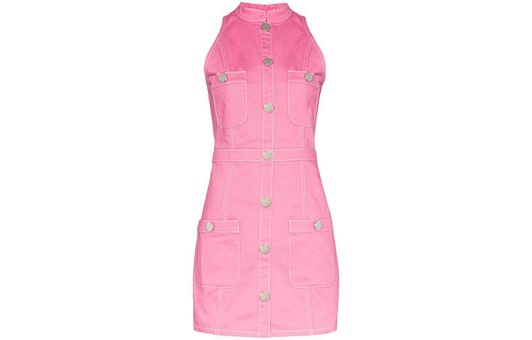 BALMAIN BALMAIN Button Detail Sleeveless Dress