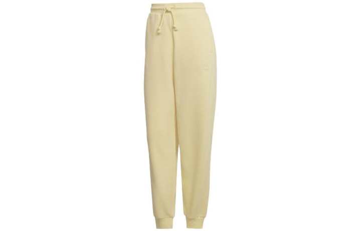 Adidas Adidas Knitted Sweatpants Women's Yellow Moderate Cuffed Pants
