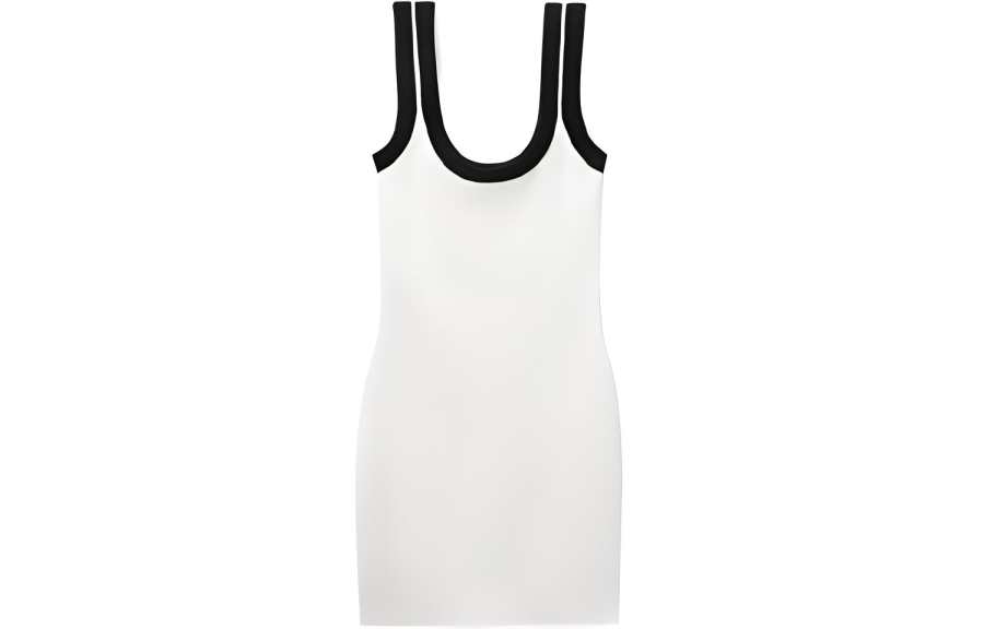 Alexander Wang Sleeveless Dresses Women's White Crew Neck Moderate Short