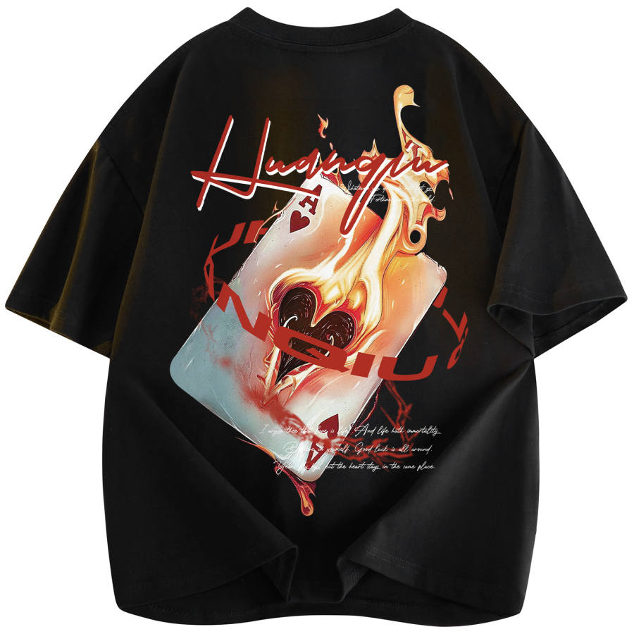 HUANQIU T Shirts Unisex Crew Neck Moderate Heavyweight