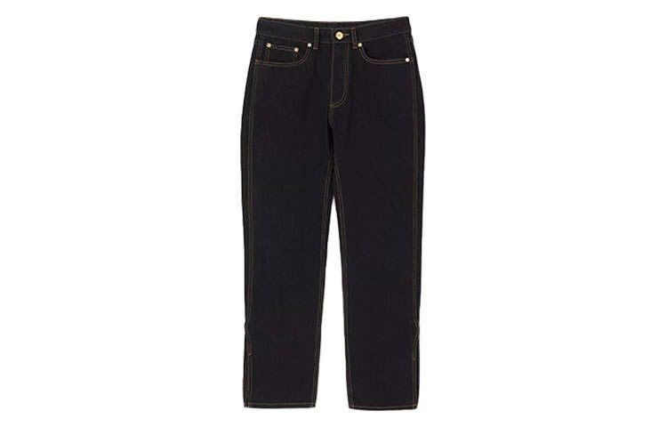 Burberry Jeans Women's Black Moderate Straight Fit Pants