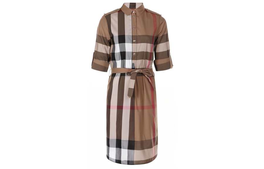Burberry FW20 Short Sleeved Dress Women's Archive Beige