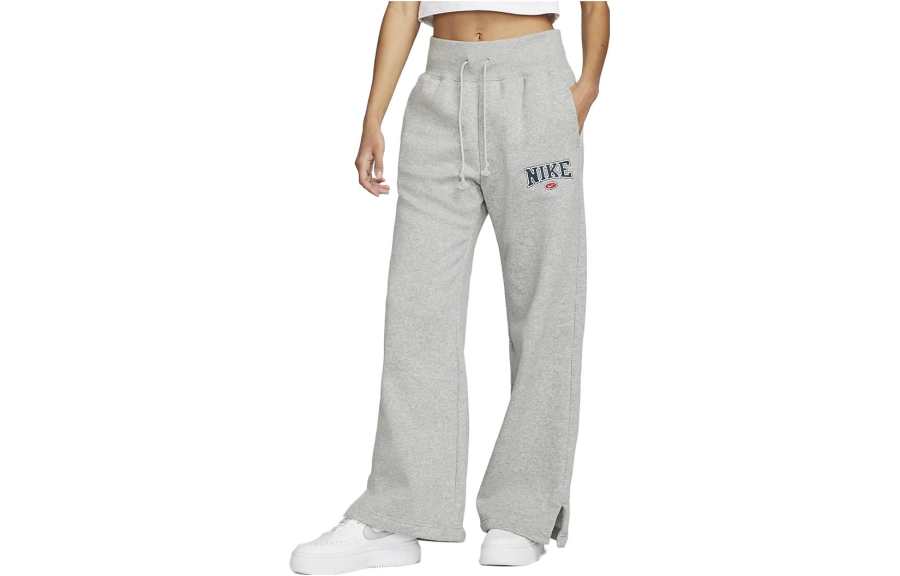 Nike Nike Knitted Sweatpants Women's Light Gray Moderate Straight Fit Pants
