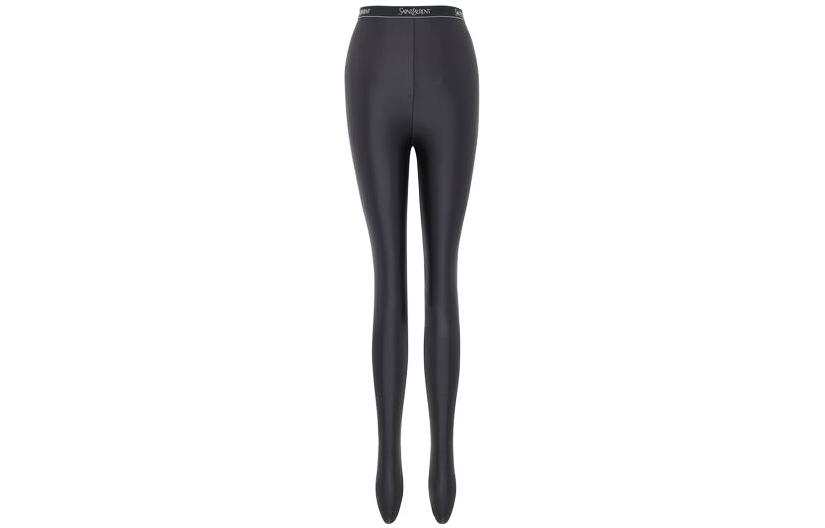 SAINT LAURENT 【Previous Season】logo-jacquard footed leggings