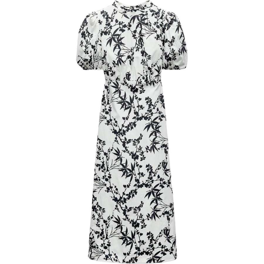 ZARA Short Sleeved Dress Women's White/Black