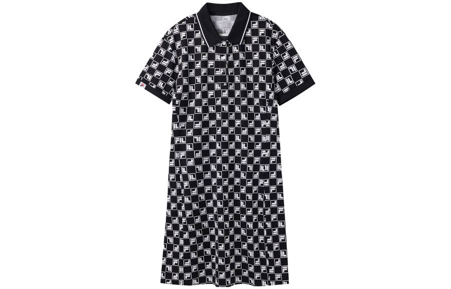FILA Short Sleeved Dress Women's All Over Print 2
