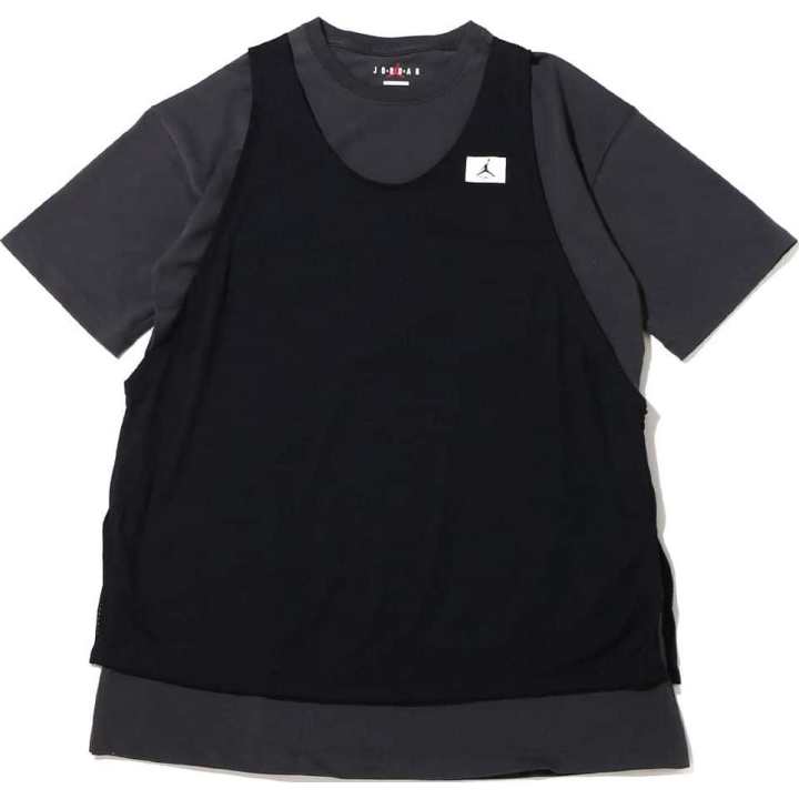 Jordan Jordan Short Sleeved Dresses Women's Smoke Gray Crew Neck Moderate Short