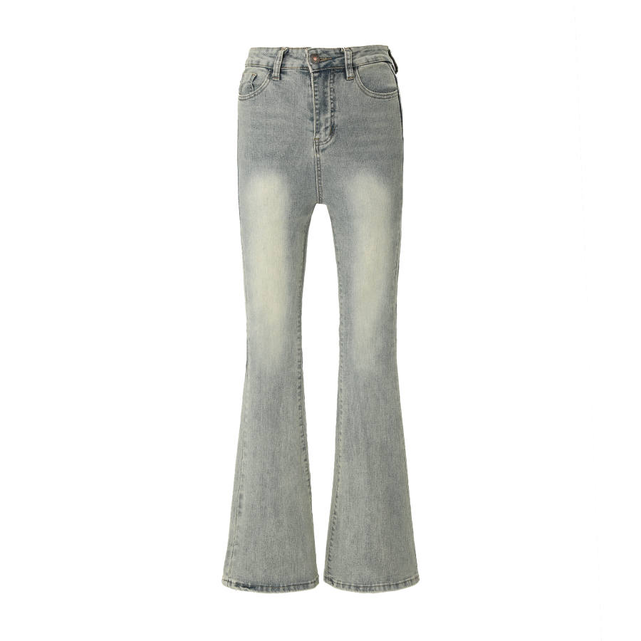 MENING Jeans Women's Yellow Mud Moderate Slim Fit Pants