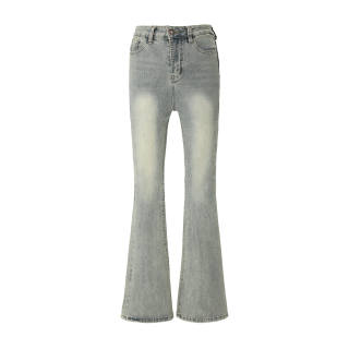 MENING Jeans Women's Yellow Mud Moderate Slim Fit Pants