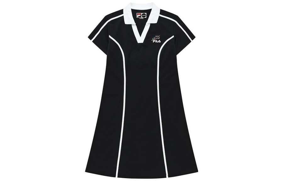 FILA FUSION Short Sleeved Dress Women's Pitch Black