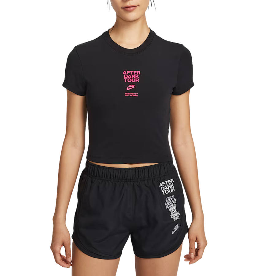 Nike Nike After Dark Tour Women's Slim Short Sleeve Cropped T Shirt
