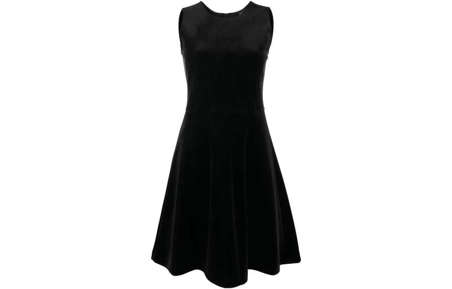 EMPORIO ARMANI Sleeveless Dresses Women's Black Crew Neck Moderate Mid Length
