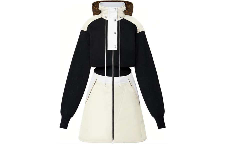 LOUIS VUITTON Long Sleeved Dress Women's Black