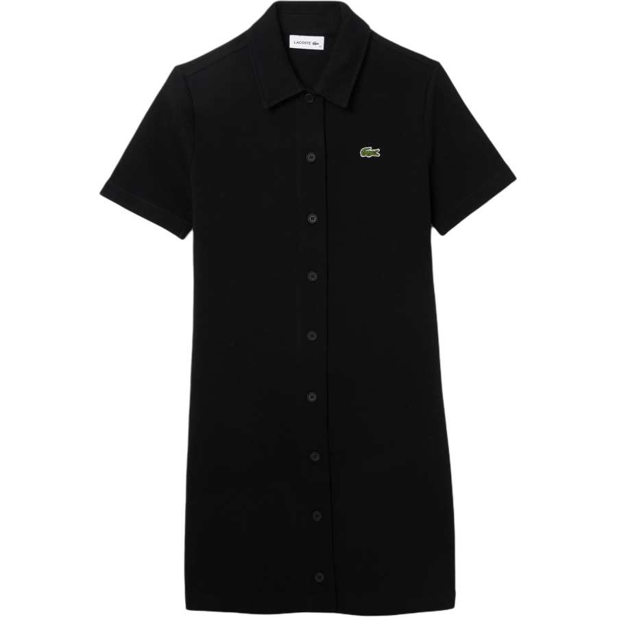 LACOSTE Short Sleeved Dress Women's Black