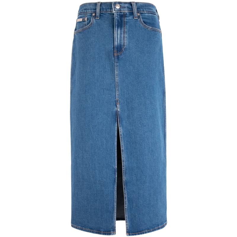 CALVIN KLEIN Denim Long Skirt Women's