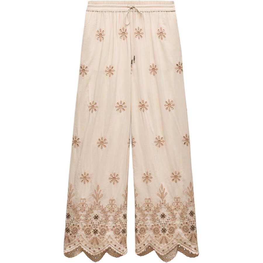 ZARA ZW Casual Pants Women's Raw White
