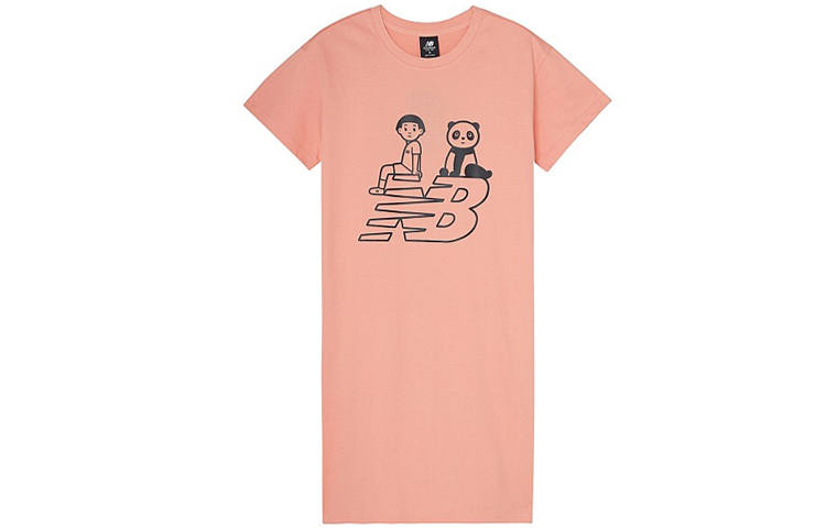 New Balance New Balance Noritake Collection Short Sleeved Dress Asian Version Women's Pink