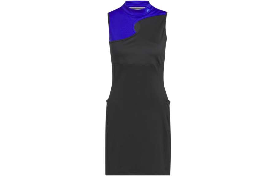 Adidas Adidas Sleeveless Dresses Women's Black Stand Collar Moderate Short