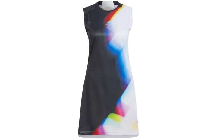 Adidas Adidas Sleeveless Dresses Women's Black Crew Neck Moderate Short