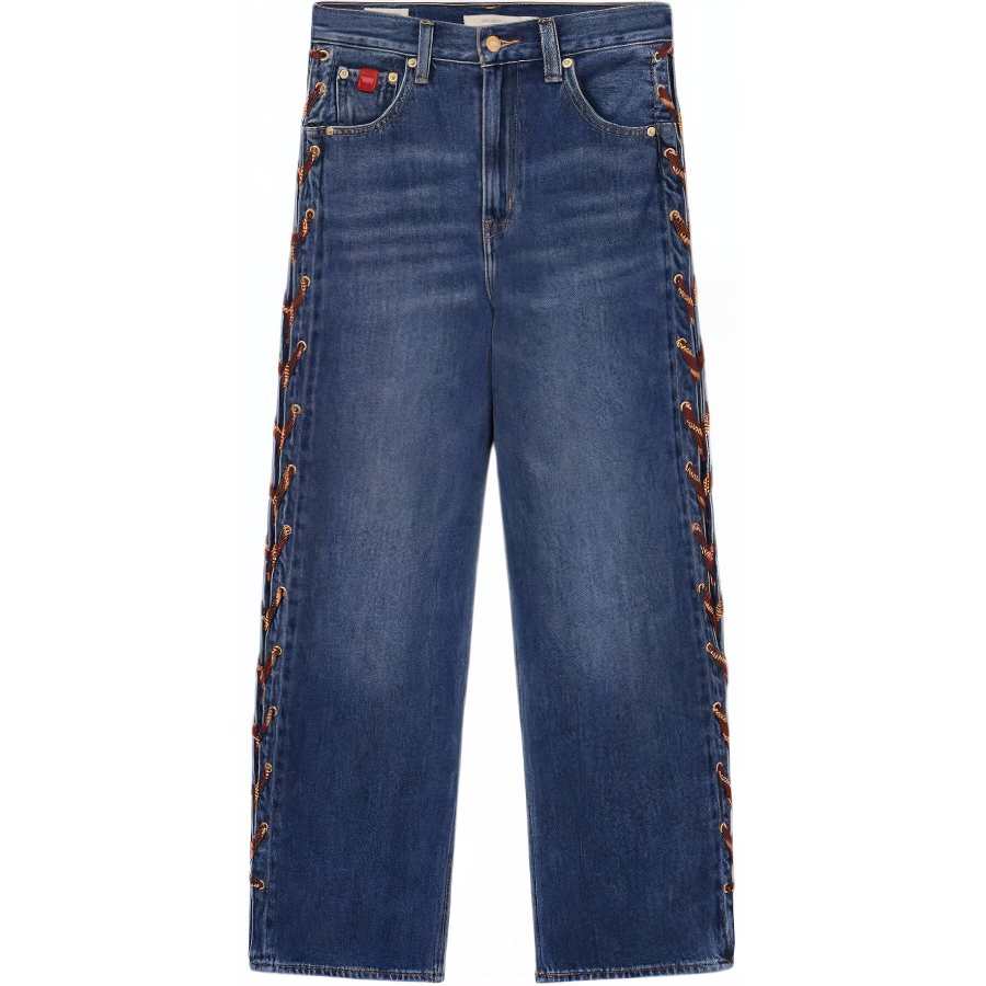 Levis CNY Jeans Women's Dark Blue Moderate Straight Fit Pants
