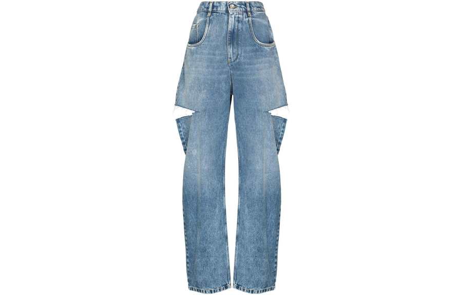 Maison Margiela 5 Pocket Demin Slash Detail Jean Blue