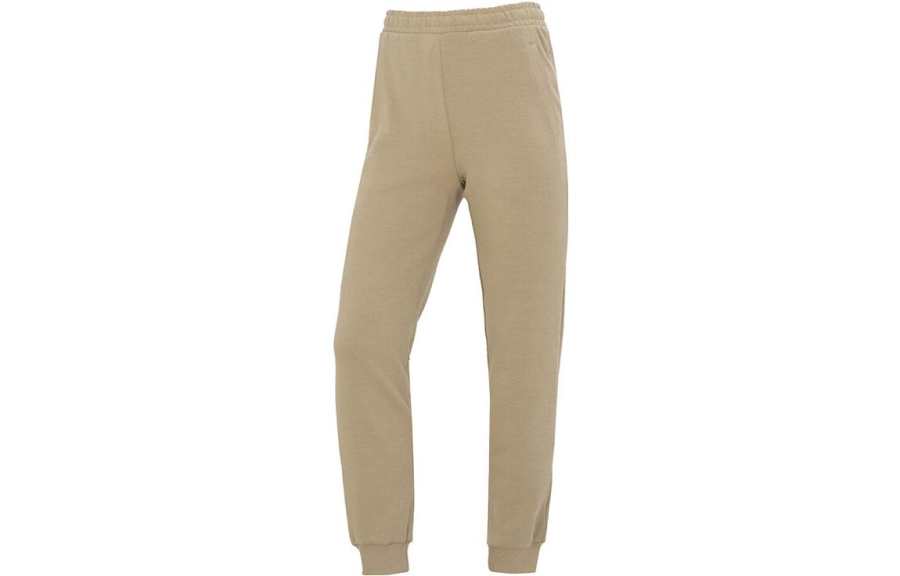 Skechers Knitted Sweatpants Women's Beige Brown Moderate Cuffed Pants