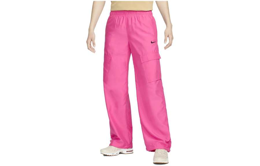 Nike Nike Knitted Sweatpants Women's Pink Moderate Straight Fit Pants
