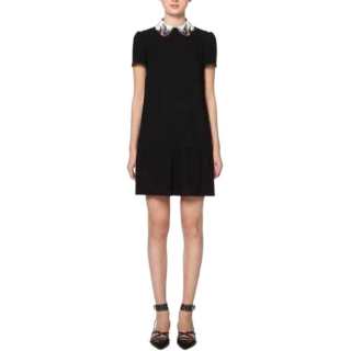 RED VALENTINO Short Sleeved Dress Women's Black
