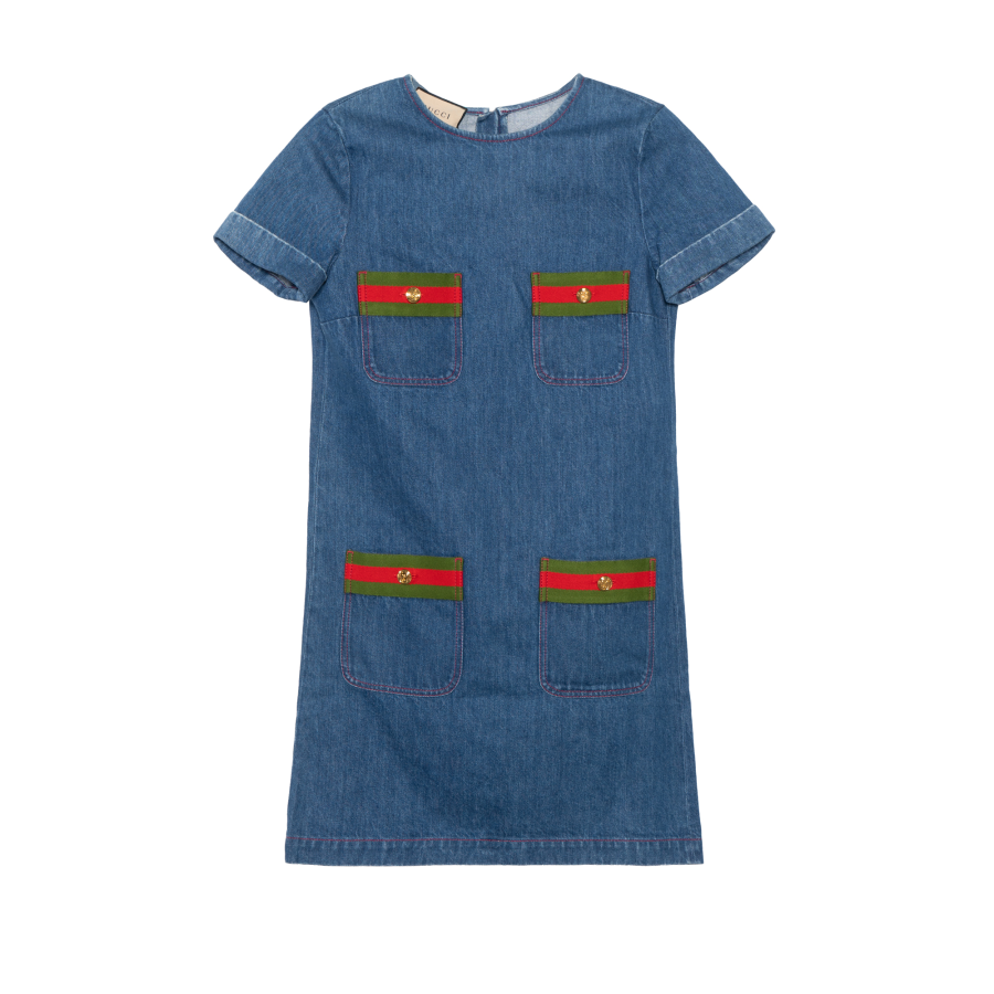 GUCCI Denim Dress With Horsebit