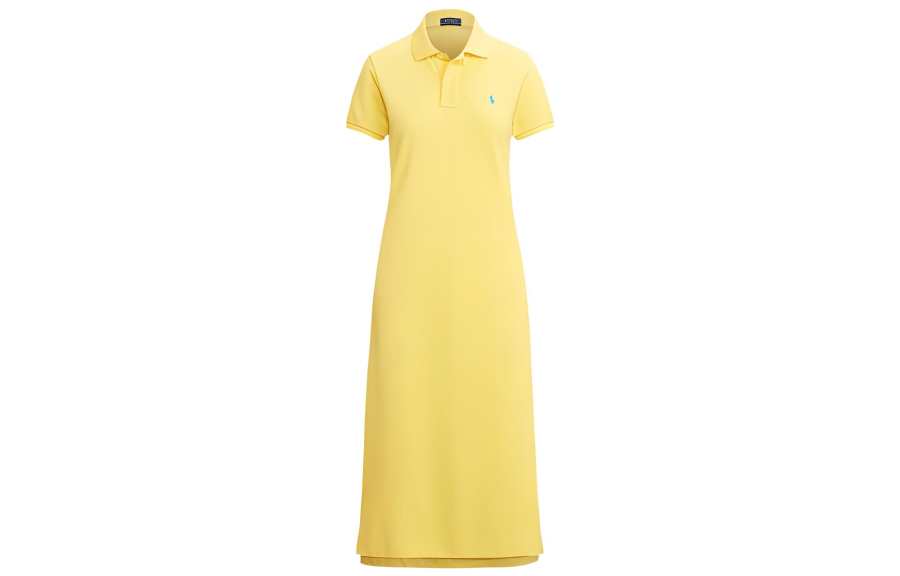 Polo Ralph Lauren SS22 Short Sleeved Dress Women's Yellow
