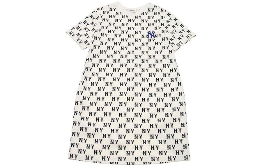 MLB New York Yankees SS24 Short Sleeved Dress Women's Cream