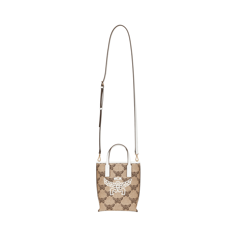 MCM MCM Fabric One Shoulder Handbag Mini Women's Beige