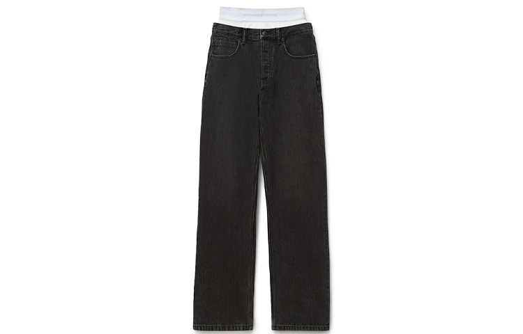 Alexander Wang Logo waistband Straight leg Jeans