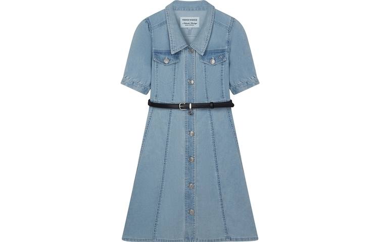 Teenie Weenie Short Sleeved Dress Women's Light Blue