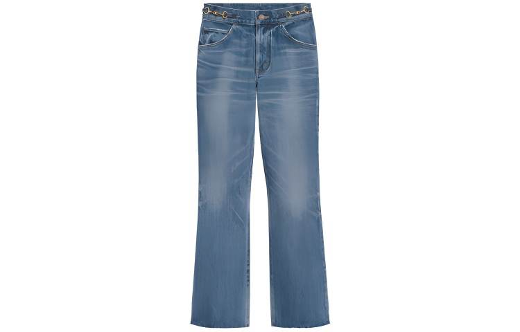 CELINE CELINE Jeans Women's Blue Moderate Flared Pants