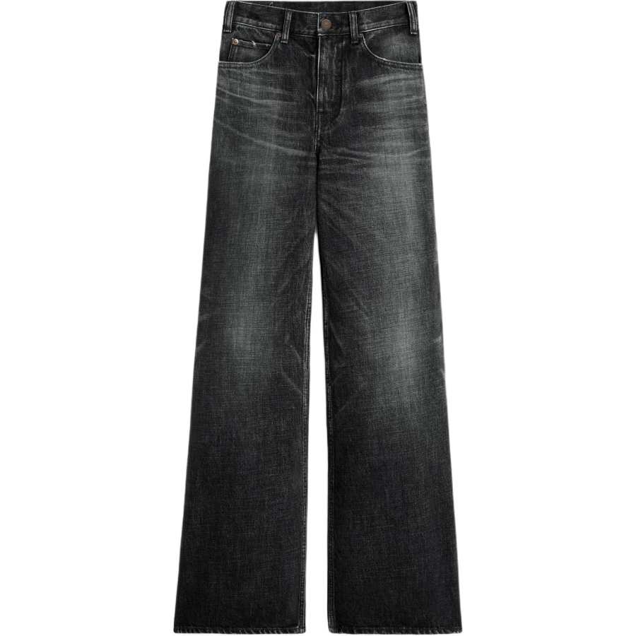 CELINE CELINE Flared Surf Jeans In Black Ice Rinse Denim
