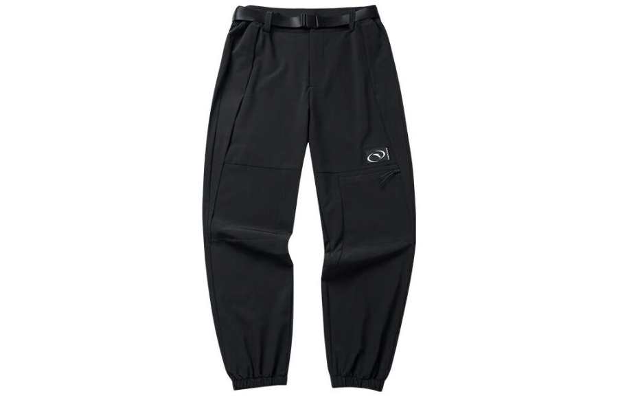 ANTA Variety Training Collection Knitted Sweatpants Women's Black Moderate Cuffed Pants