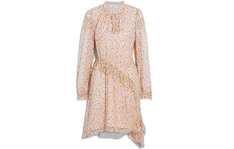 COACH Long Sleeved Dress Women's Beige
