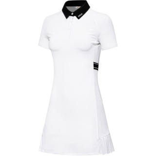 PGA Short Sleeved Dresses Women's Lapel Moderate Short