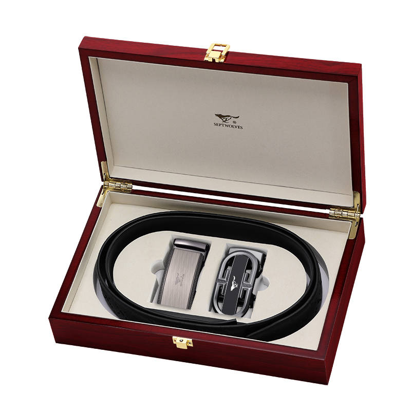 SEPTWOLVES SEPTWOLVES Split Cow Leather Belts Men's Width 3.5CM