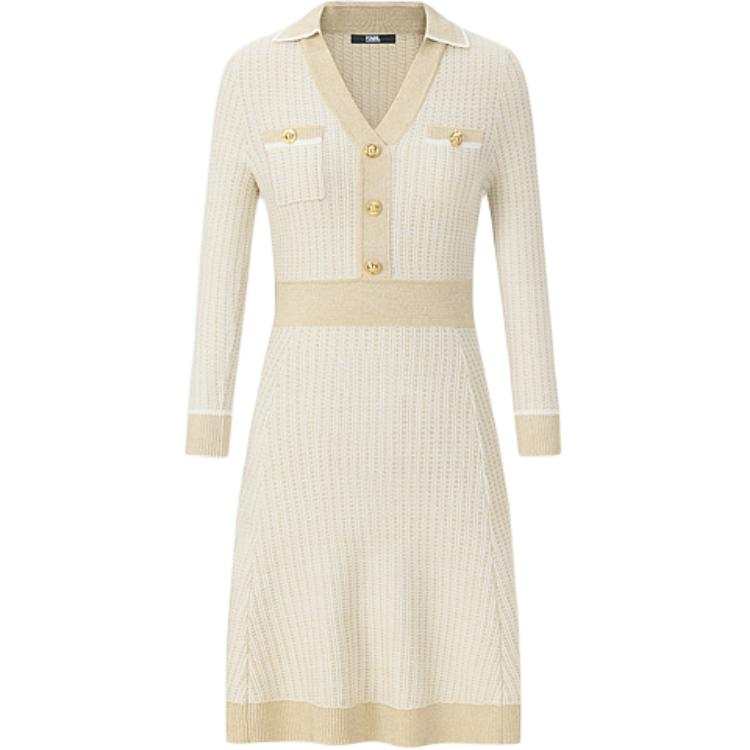 KARL LAGERFELD / Karl Lagerfeld Jeans Long Sleeved Dress Women's Beige