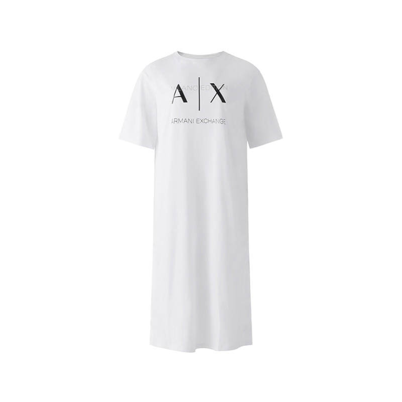 ARMANI EXCHANGE ARMANI EXCHANGEAE Short Sleeved Dress Women's White